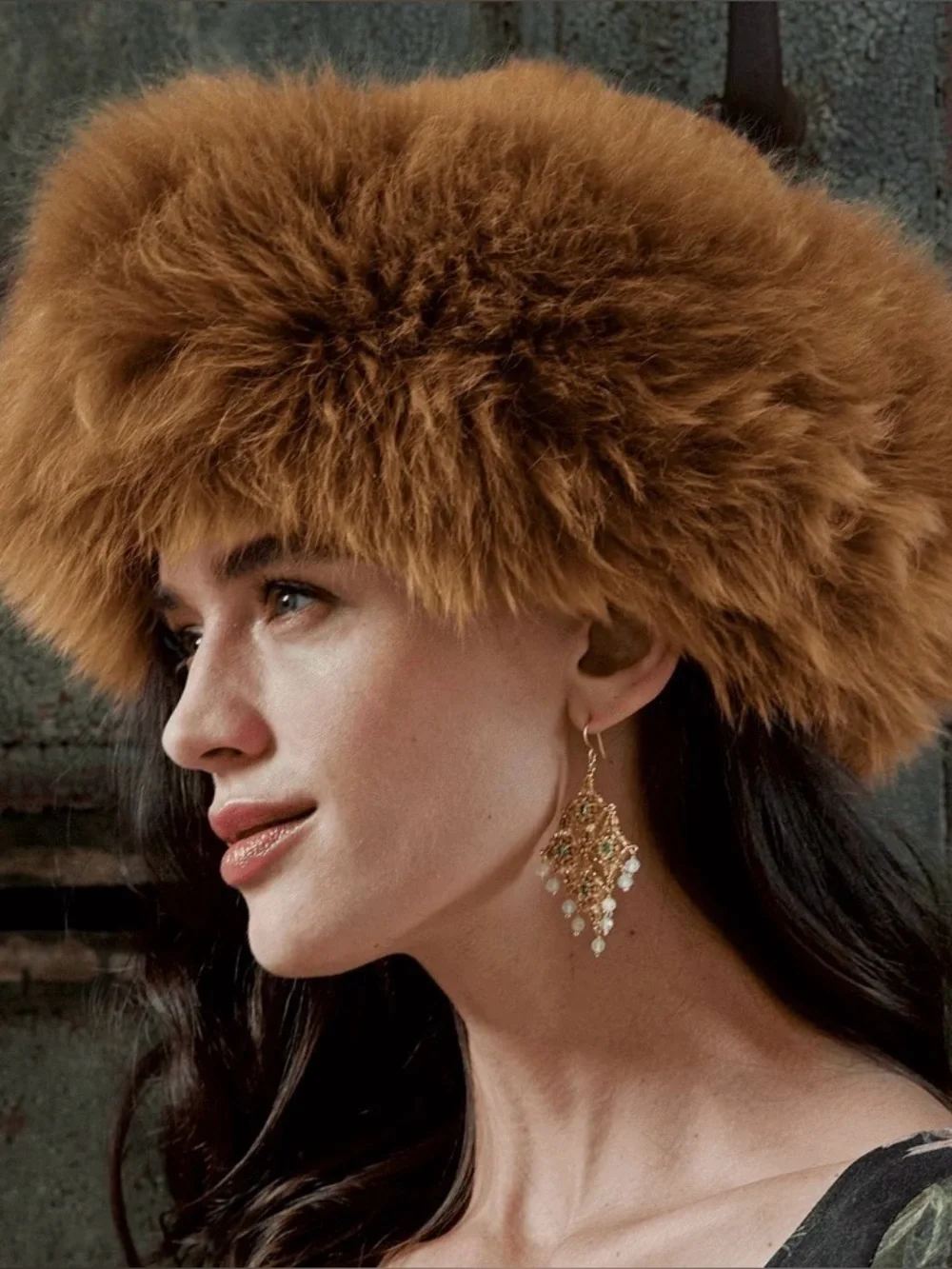 Peruvian Connection Alpaca Fur Vallnord Camel Brown Cossack Hat